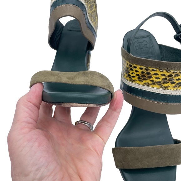 Tory Burch Edina Slingback Sandals 7 Green - Picture 11 of 16